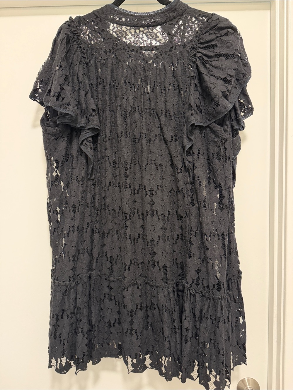 Isabel Marant Étoile Black Floral Lace Mini Dress size 40